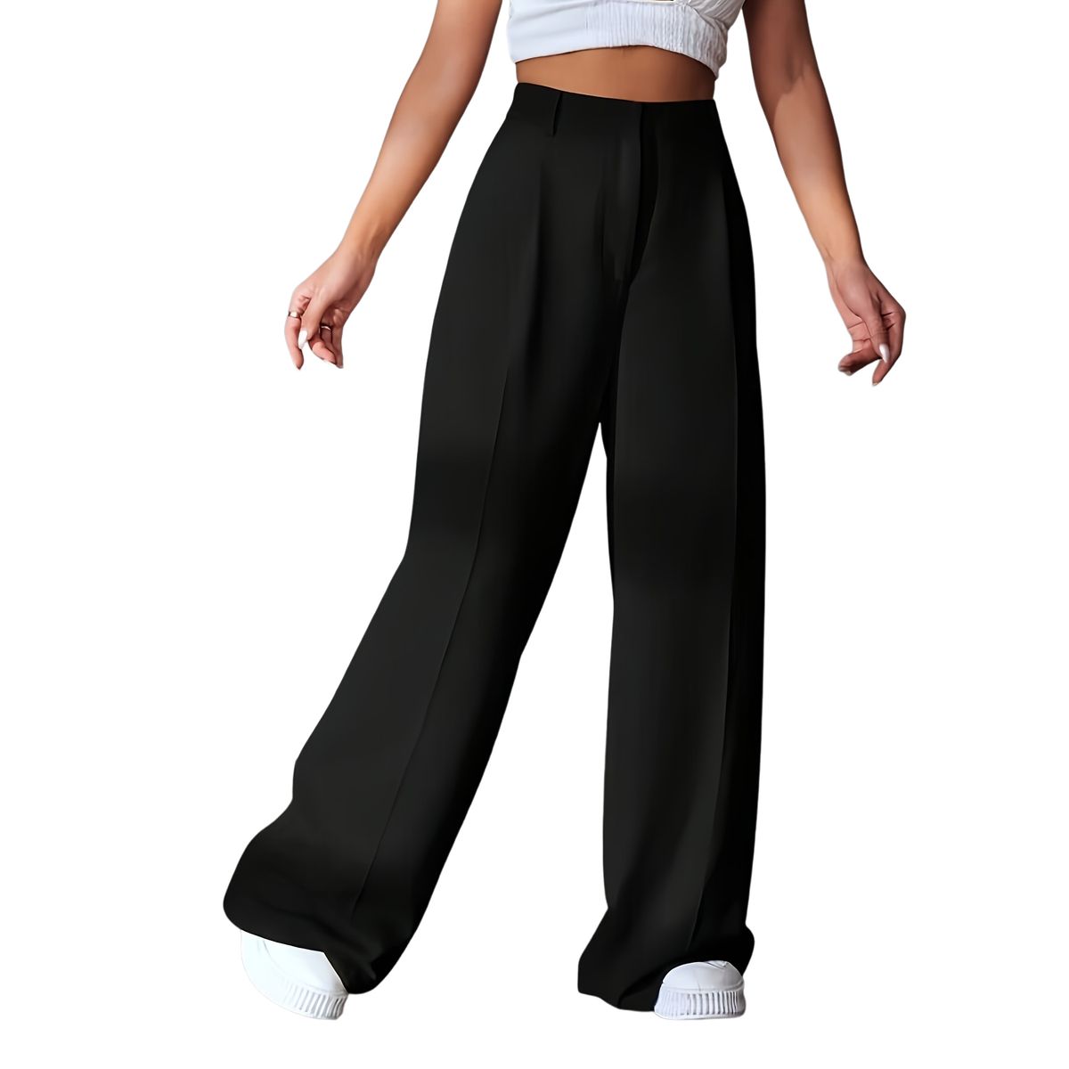 BLWOENS - Pantalones largos de primavera y otoño para mujer - Negro