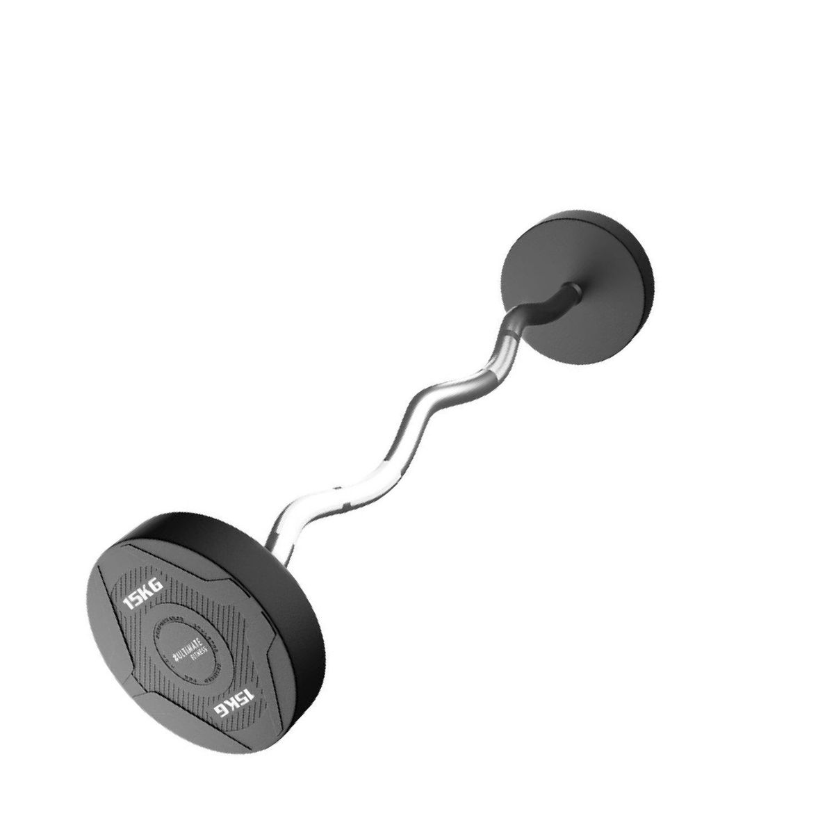 ULTIMATE FITNESS - Barra Curva - Peso Fijo 15 KG