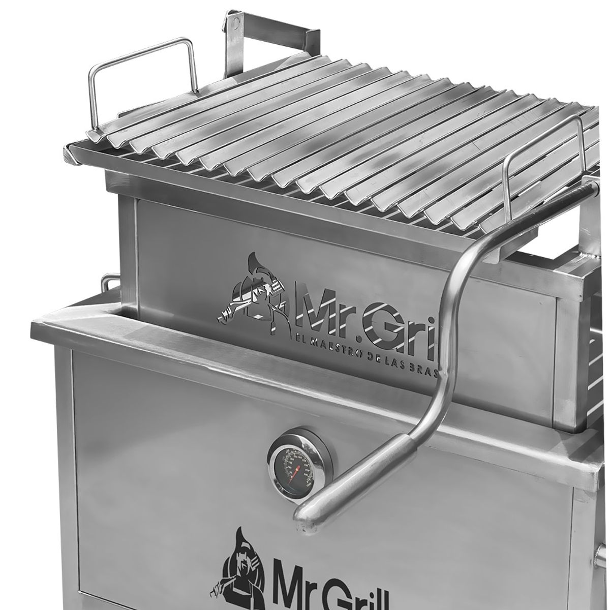 MR GRILL - Caja China Mediana Steel Pro Infinity con Parrilla Regulable