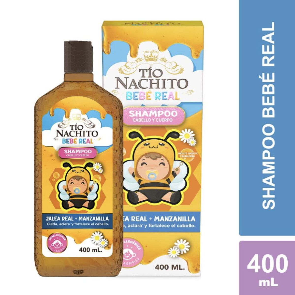 TIO NACHO - Shampoo Tio Nachito Jalea Real Manzanilla X 400ml - HIPOALERGÉNICO