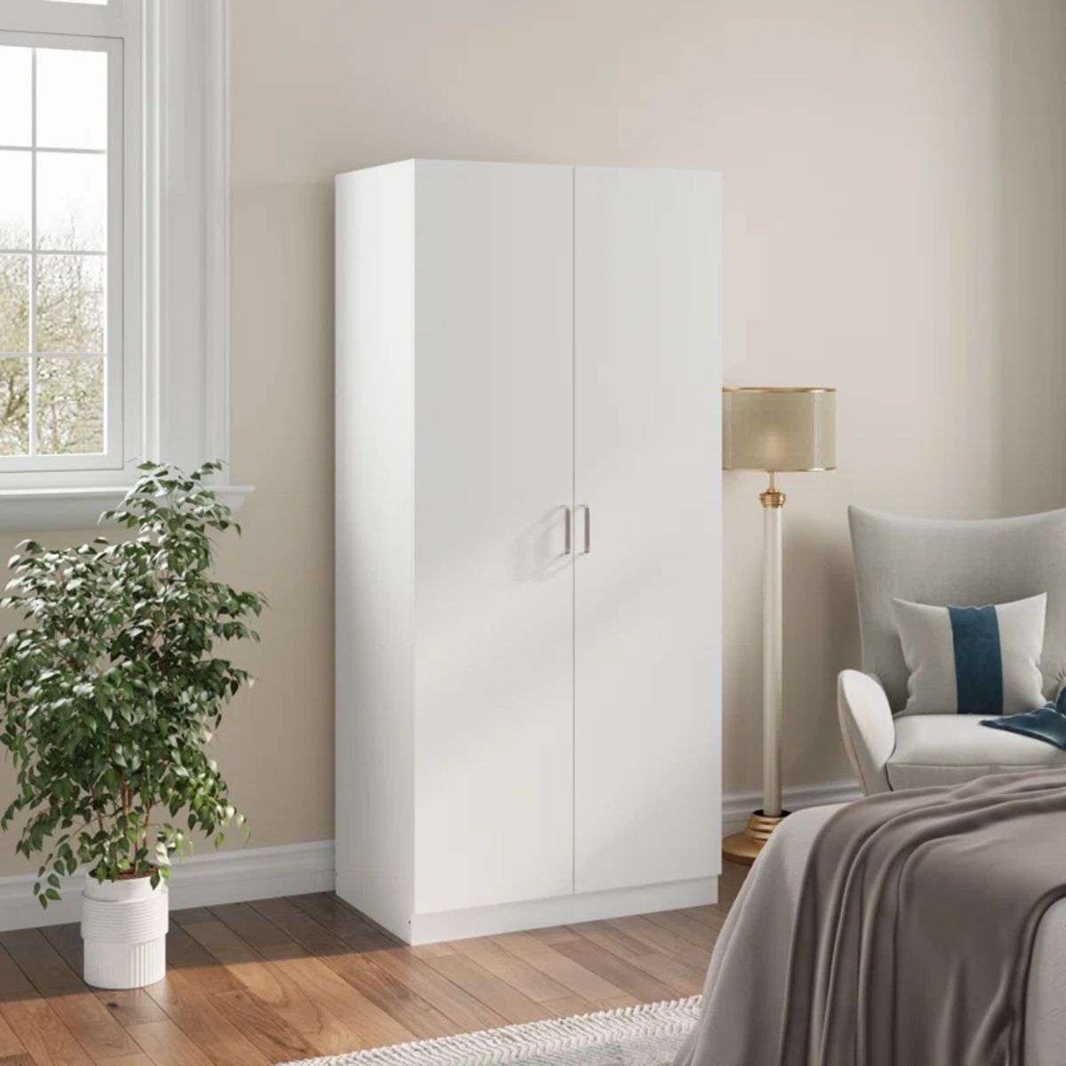 GENERICO - Ropero Moderno Danny 2 Puertas Blanco R&R MUEBLES