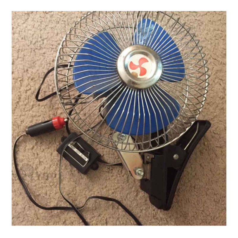 RYBIU IMPORT - Ventilador Recargable en Color Azul Y+Regalo Stickers