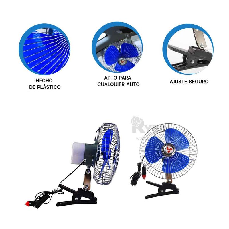 RYBIU IMPORT - Mini Enfriador de Aire de Auto Color Azul Y+Ligas de Regalo