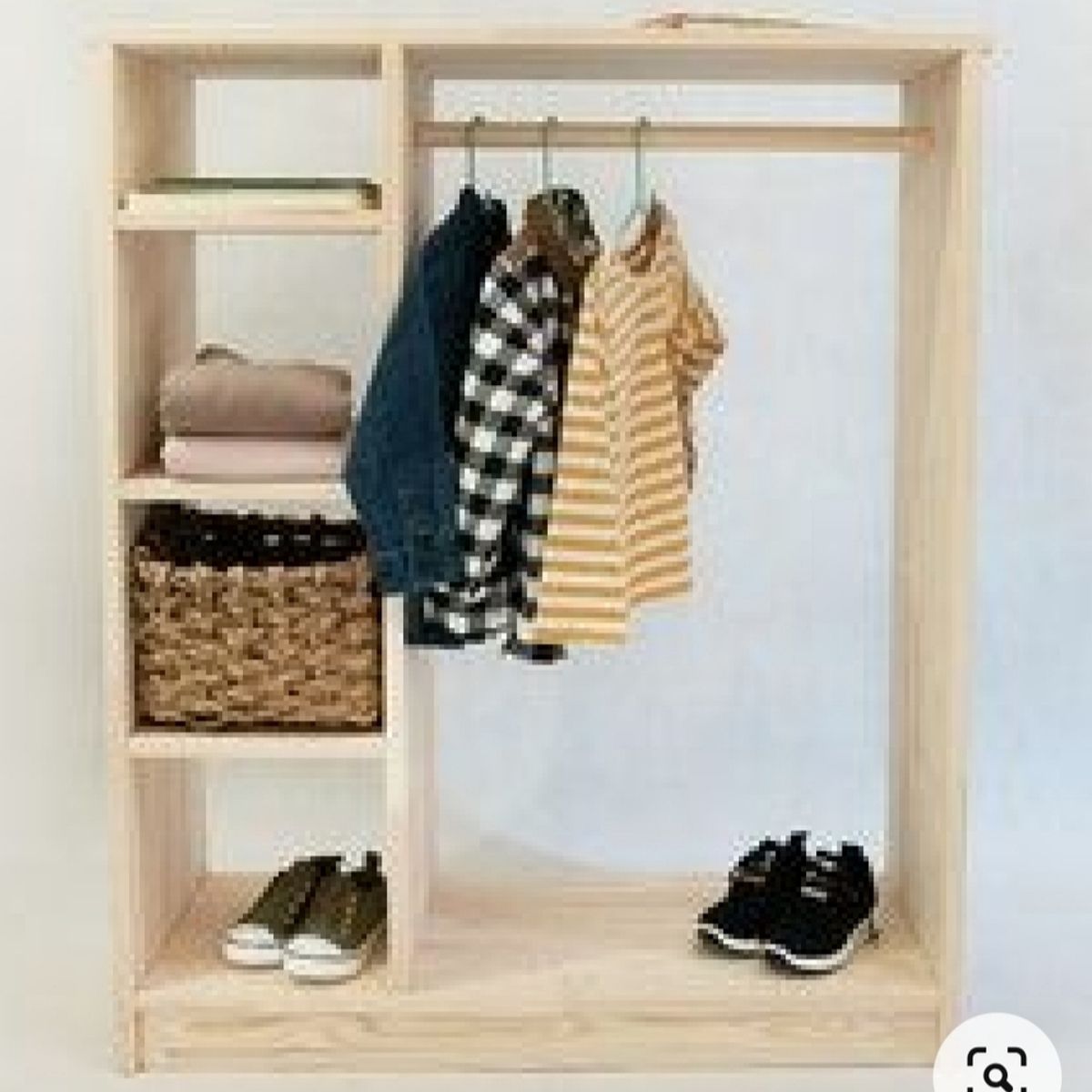 GENERICO - Mini Ropero Abierto Vintage Michael con Estantes R&R MUEBLES