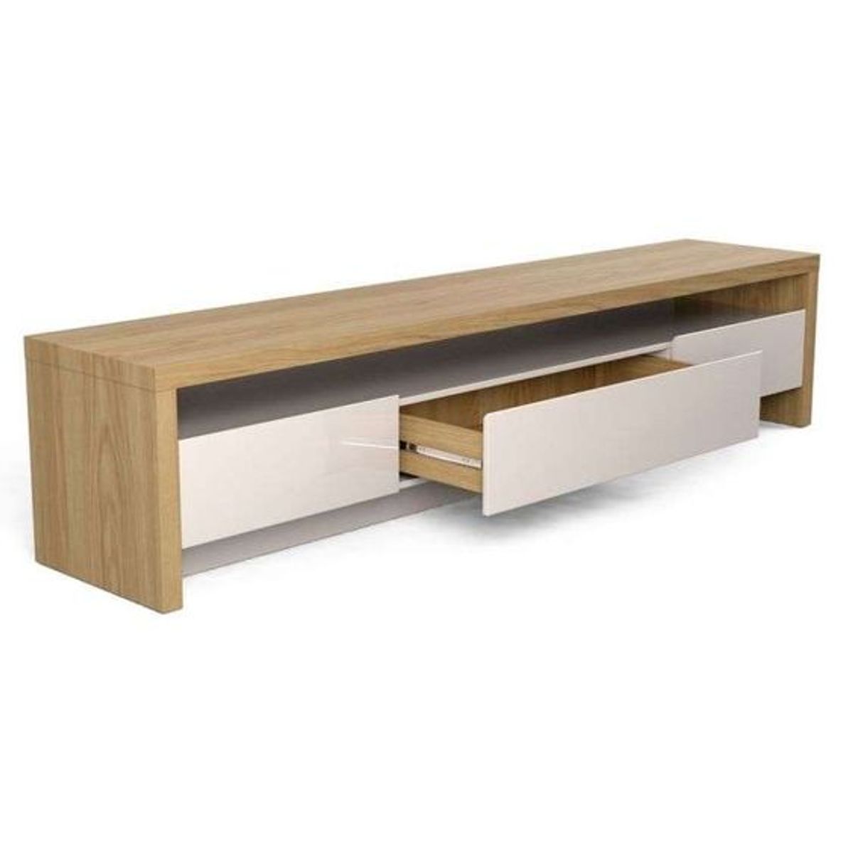 GENERICO - Mueble de TV 55" Moderno Inukai Marron y Blanco R&R MUEBLES