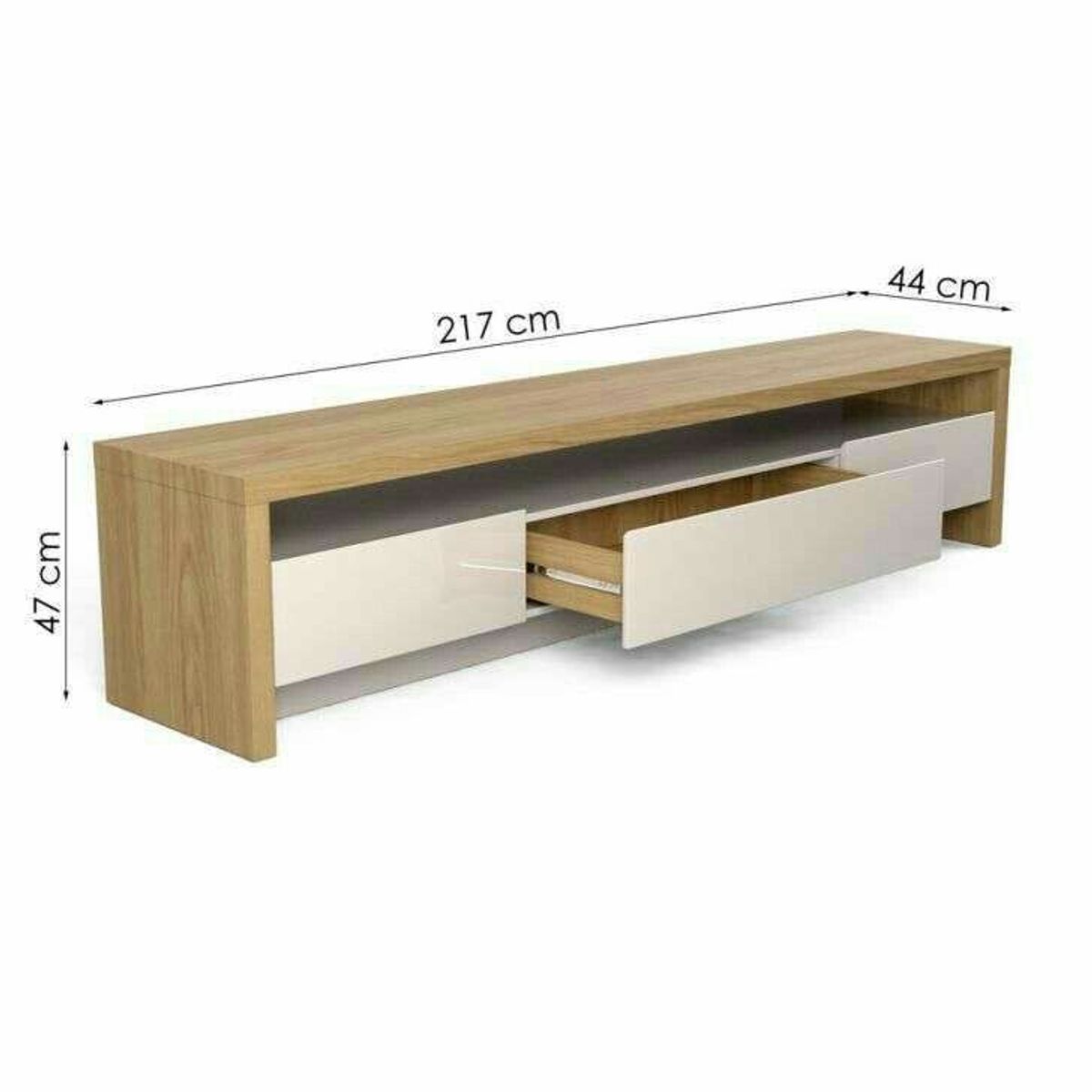 GENERICO - Mueble de TV 55" Moderno Inukai Marron y Blanco R&R MUEBLES