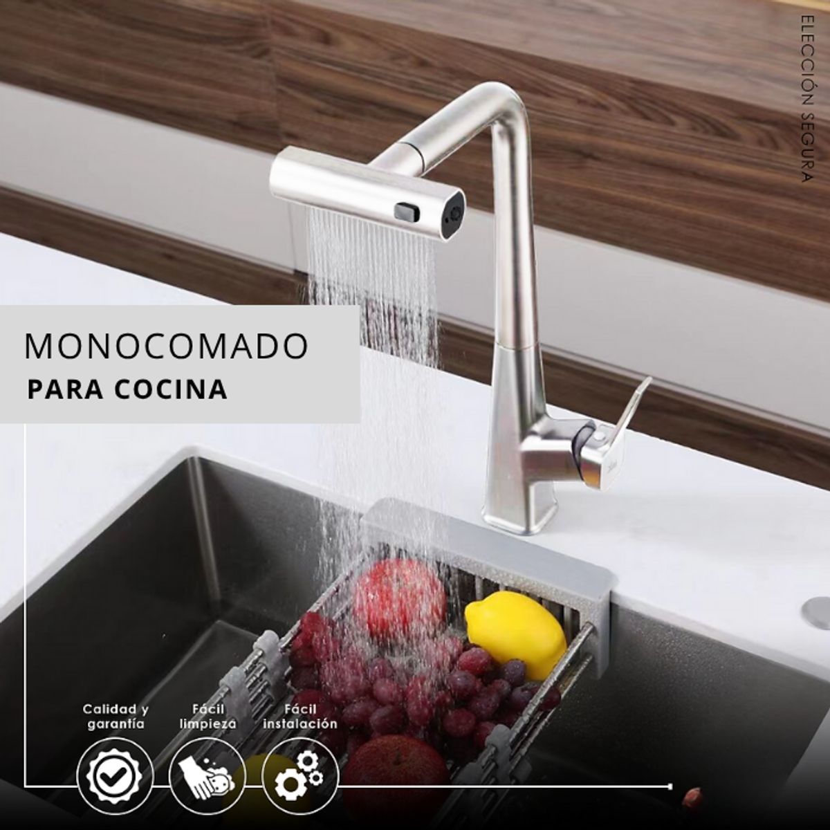 XM - MEZCLADORA PARA COCINA  CROMADO EXTRAÍBLE MC0108900