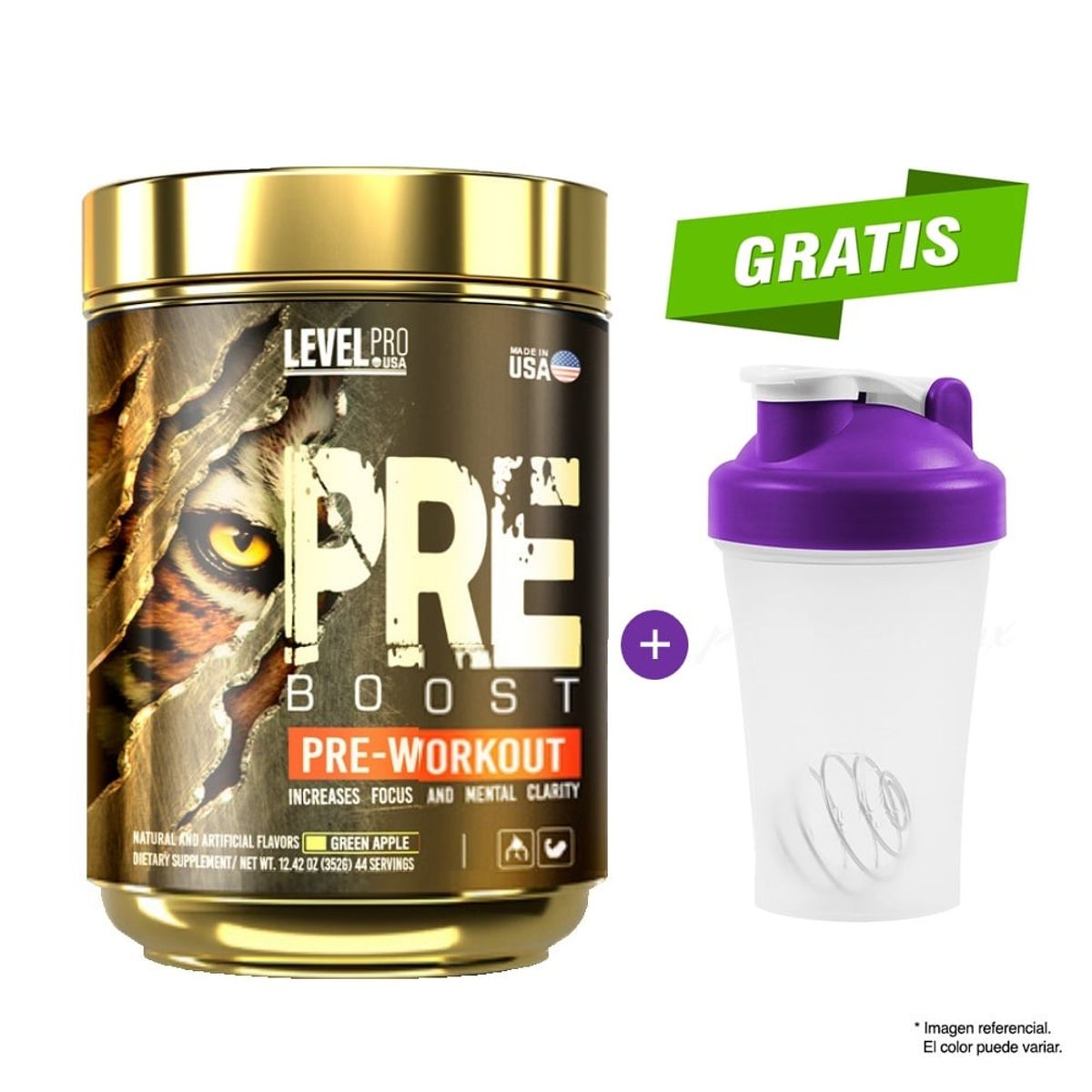 LEVEL PRO - Pre Entreno Pre Boost 352Gr Fruit Punch