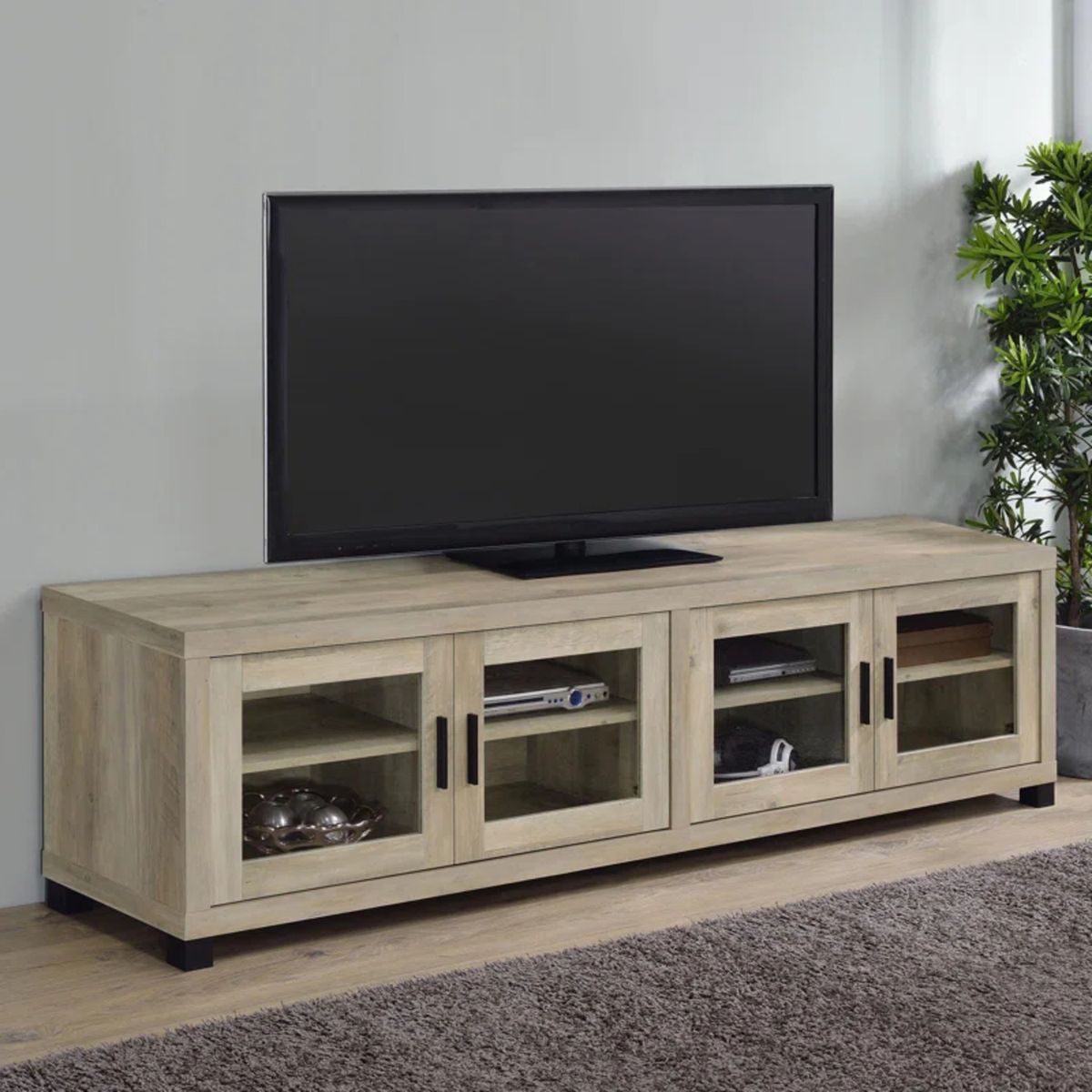 GENERICO - Mueble para TV 55" Moderno Leonor Marrón Claro 200 cm R&R MUEBLES