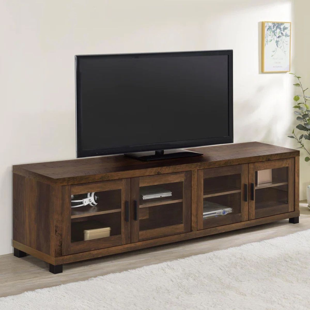 GENERICO - Mueble para TV 55" Moderno Leonor Marrón 200 cm R&R MUEBLES