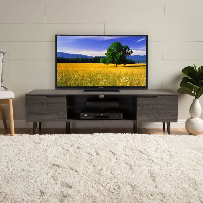GENERICO - Mueble para TV 55" Moderno Carol Gris R&R MUEBLES