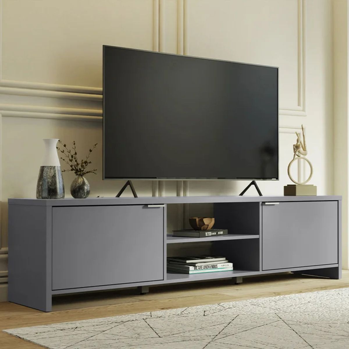 GENERICO - Mueble para TV 55" Moderno Jader Gris R&R MUEBLES