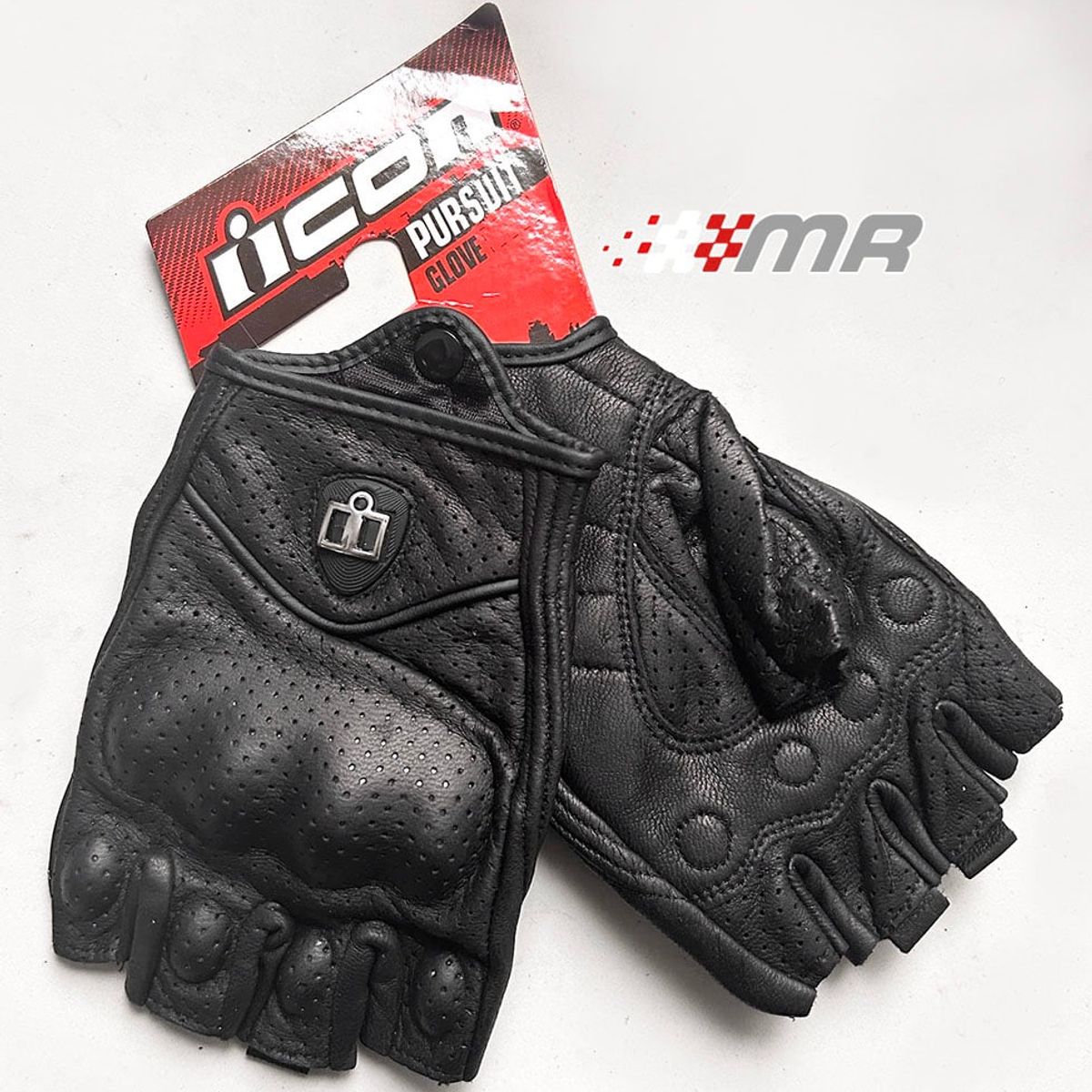 ICON - GUANTES DE CUERO MITONES PARA MOTO ICON PERSUIT