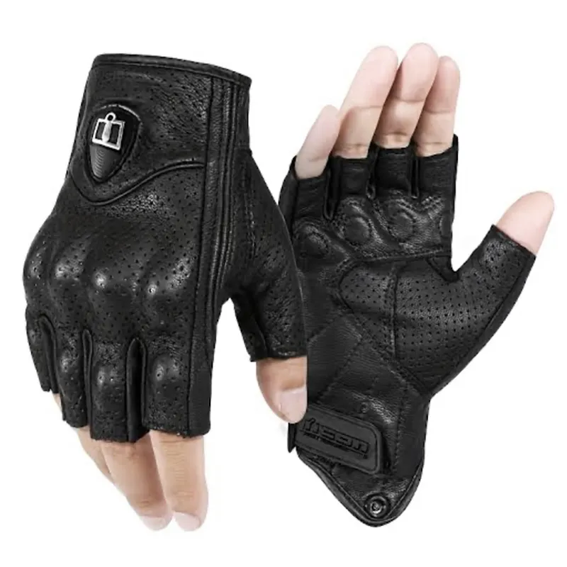ICON - GUANTES DE CUERO MITONES PARA MOTO ICON PERSUIT
