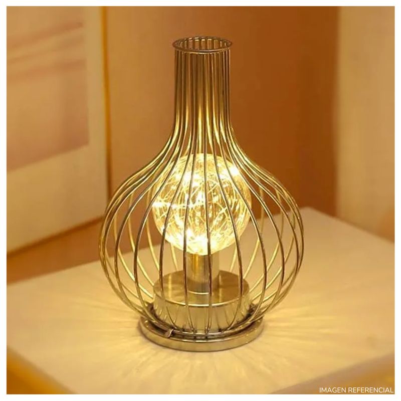 "Lampara de mesa decorativa dorado"