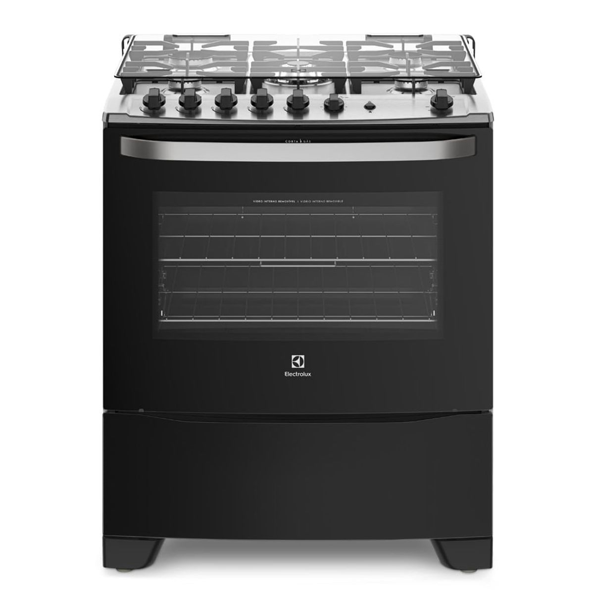 ELECTROLUX - Combo: Cocina Freestanding a Gas con 5 quemadores 76USM + Microondas 20L EMDO20S2GSRUG Electrolux