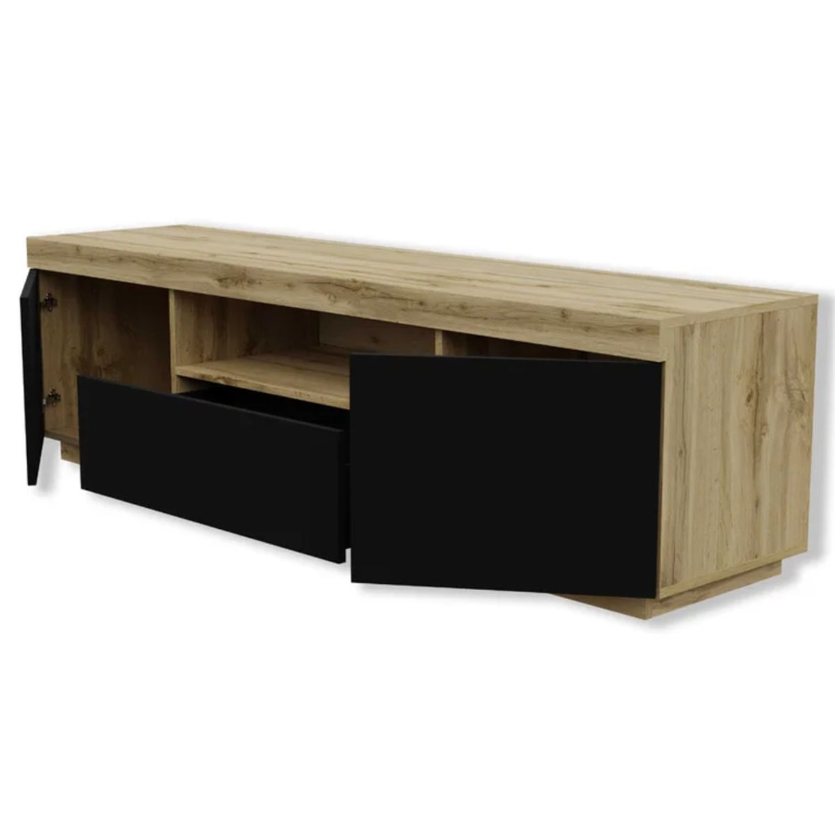 GENERICO - Mueble de TV 55" Chihaya Duna y Negro R&R MUEBLES
