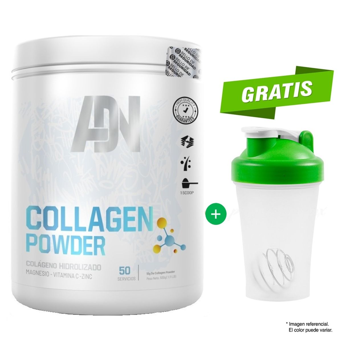 ADN - Colageno Hidrolizado Adn Collagen Powder 500 Gr Fruit Punch