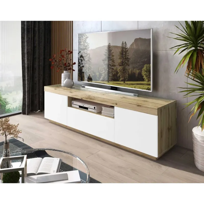 GENERICO - Mueble de TV 55" Chihaya Duna y Blanco R&R MUEBLES