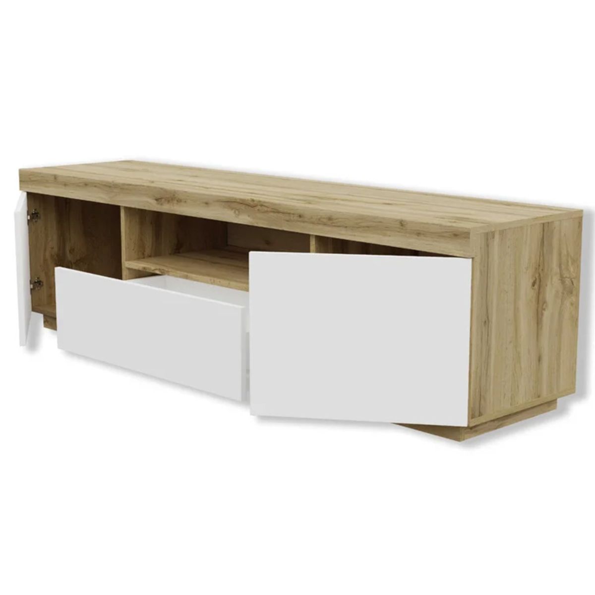 GENERICO - Mueble de TV 55" Chihaya Duna y Blanco R&R MUEBLES