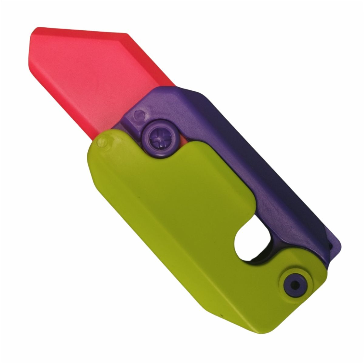 GENERICO - Juguete Fidget Toy Navaja 3D Verde de Plástico