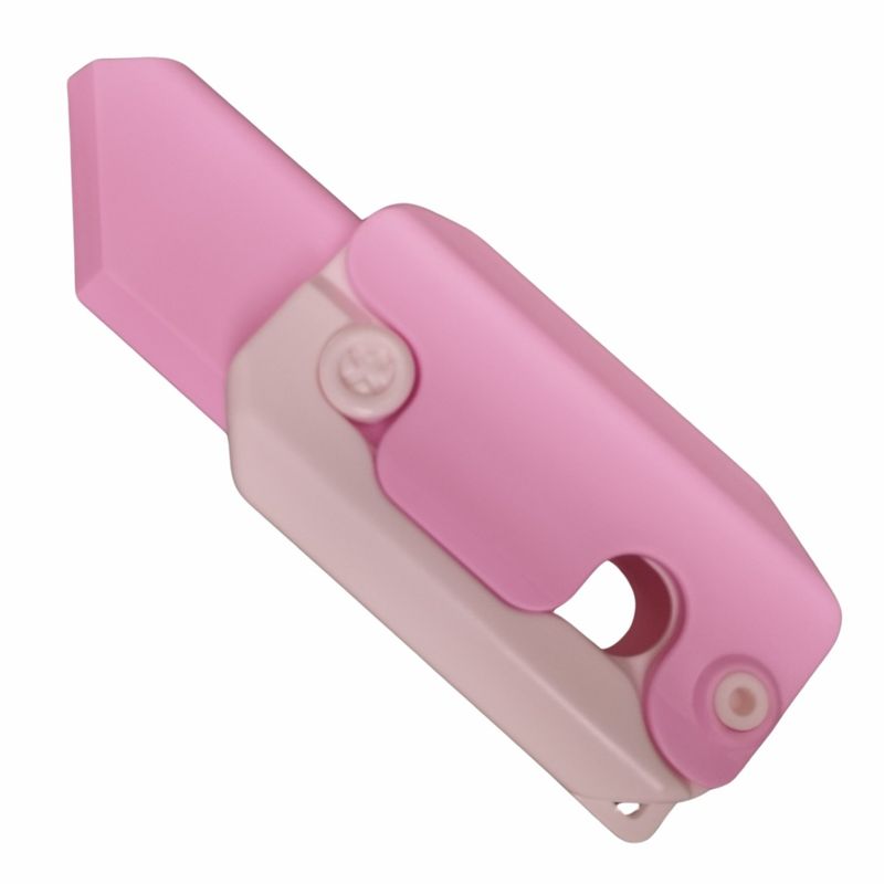 GENERICO - Juguete Fidget Toy Navaja 3D Rosado de Plástico