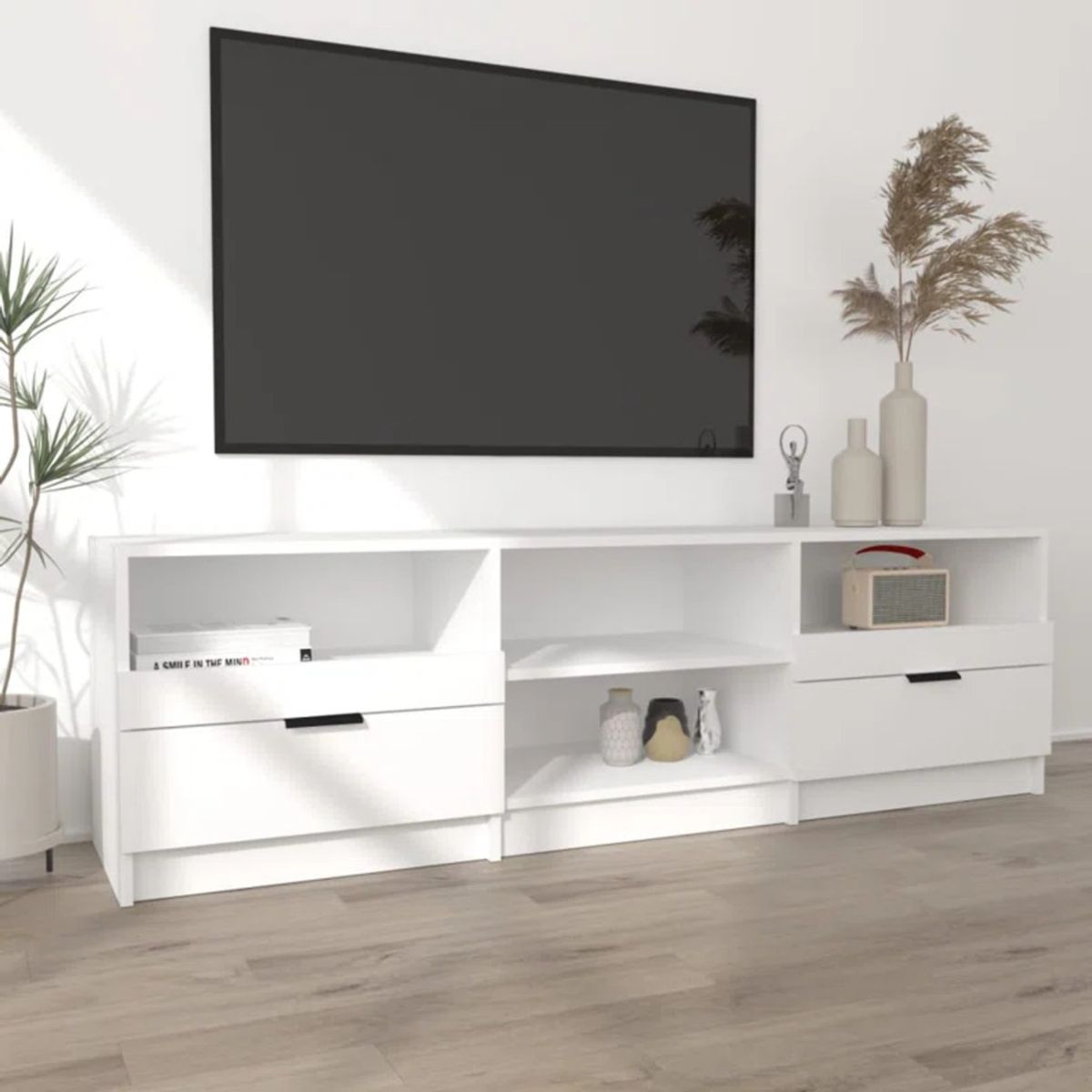 GENERICO - Mueble para TV 55" Moderno Gauche Blanco R&R MUEBLES