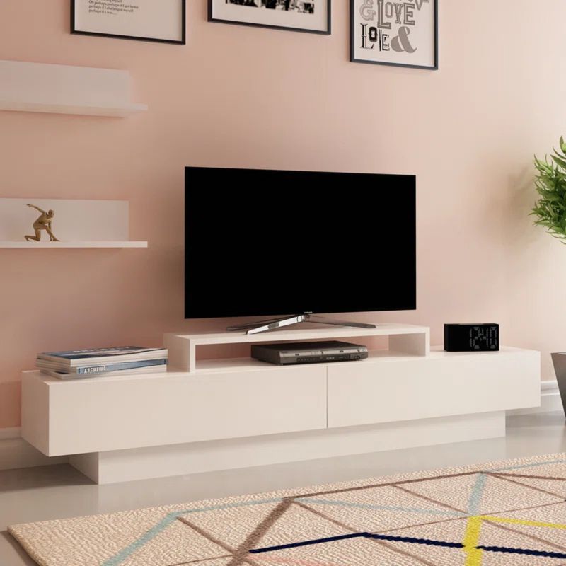 GENERICO - Mueble para TV 55" Moderno Kyoko Blanco R&R MUEBLES