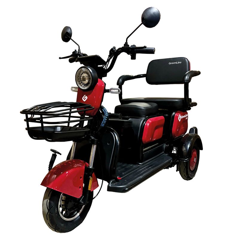 GREENLINE - Trimoto Electrica Convertible TM3 ROJO Motor 500W Aro 10