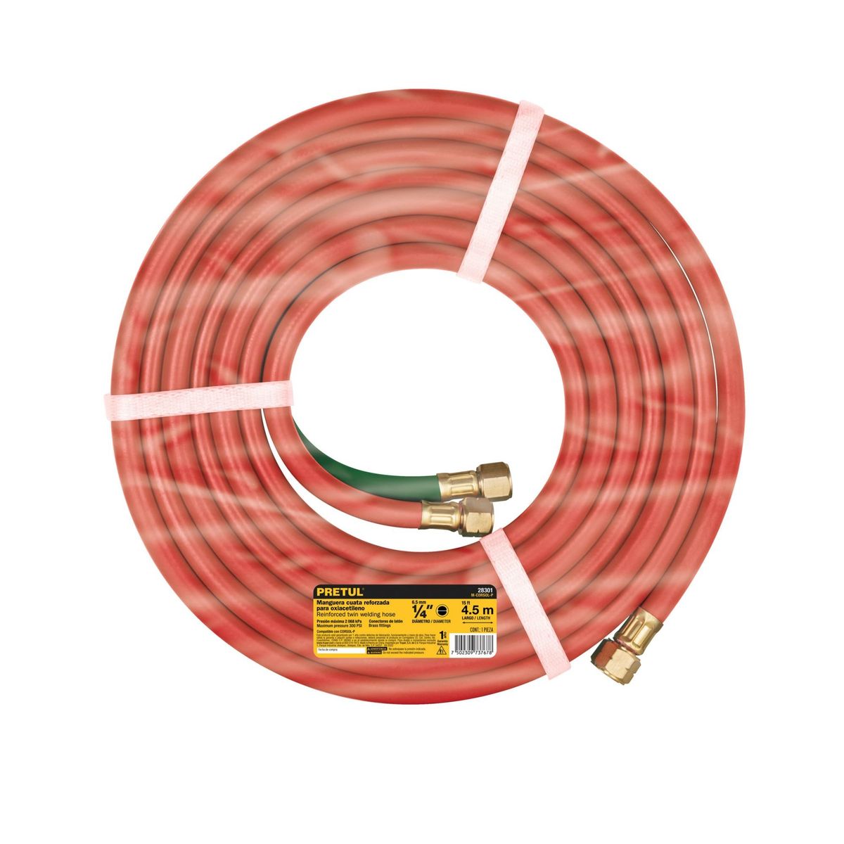 PRETUL - Manguera Cuata De 4.5 M Para Oxiacetileno, Pretul 28301