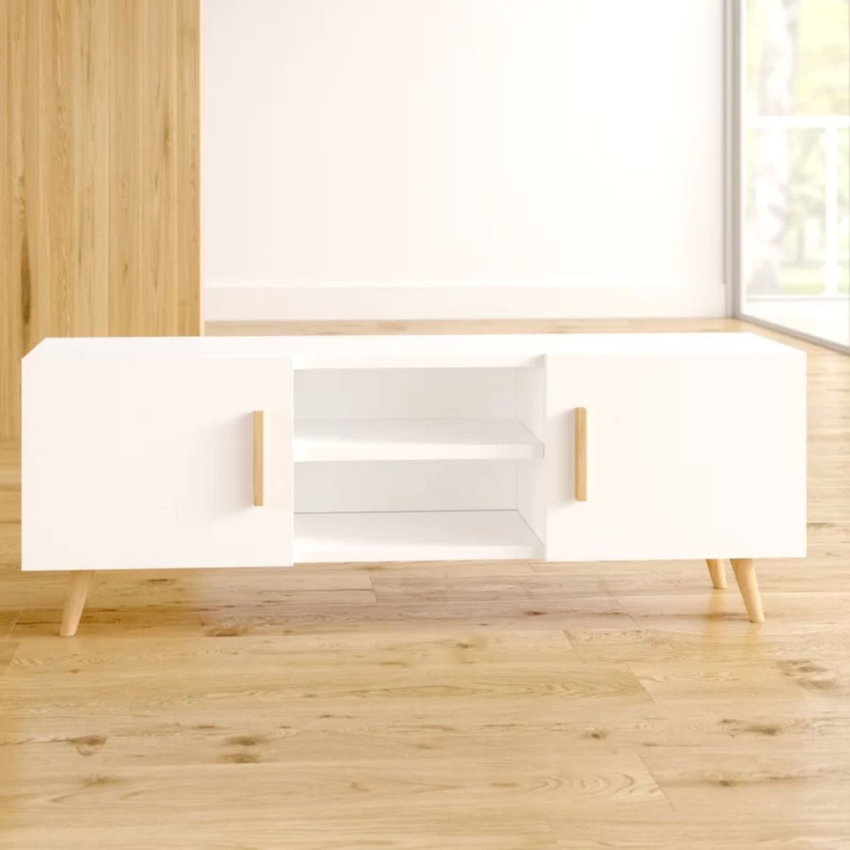 GENERICO - Mueble para TV 55" Moderno Ayame Blanco R&R MUEBLES