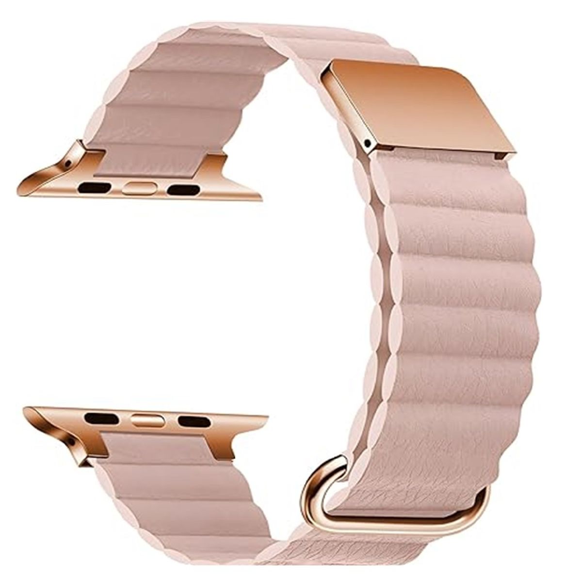GENERICO - Correa de cuero imantado para Apple Watch de 38 mm- Rosado