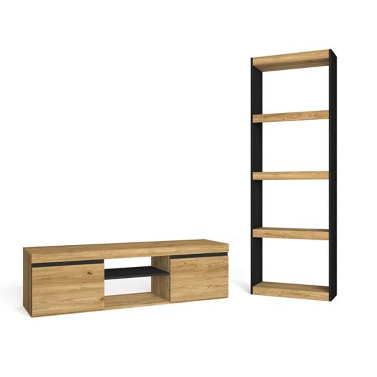 GENERICO - Mesa de TV 55" + Estantería Elizabeth R&R MUEBLES