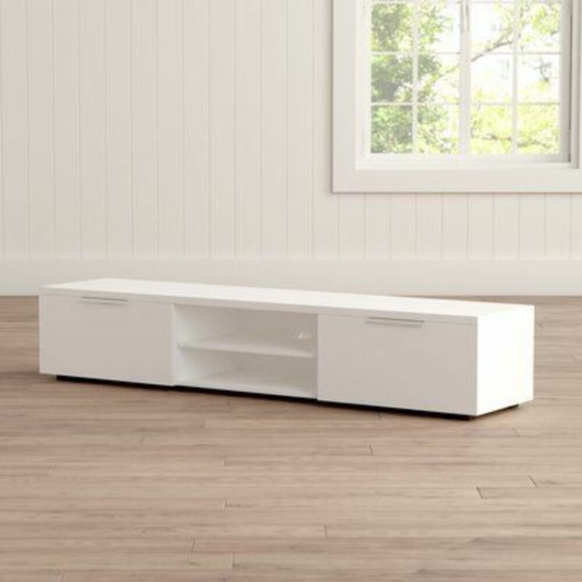 GENERICO - Mesa de TV 55" Moderno Clara Color  Blanco 180 cm R&R MUEBLES