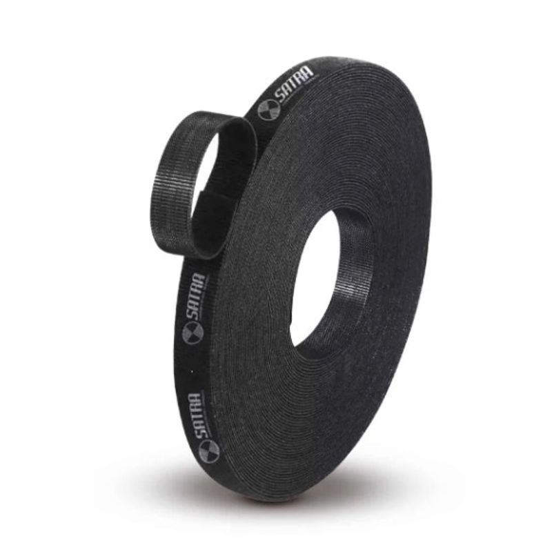 SATRA - CINTA VELCRO ADHESIVO DOS CARAS SATRA 10MM X 5 METROS NEGRO