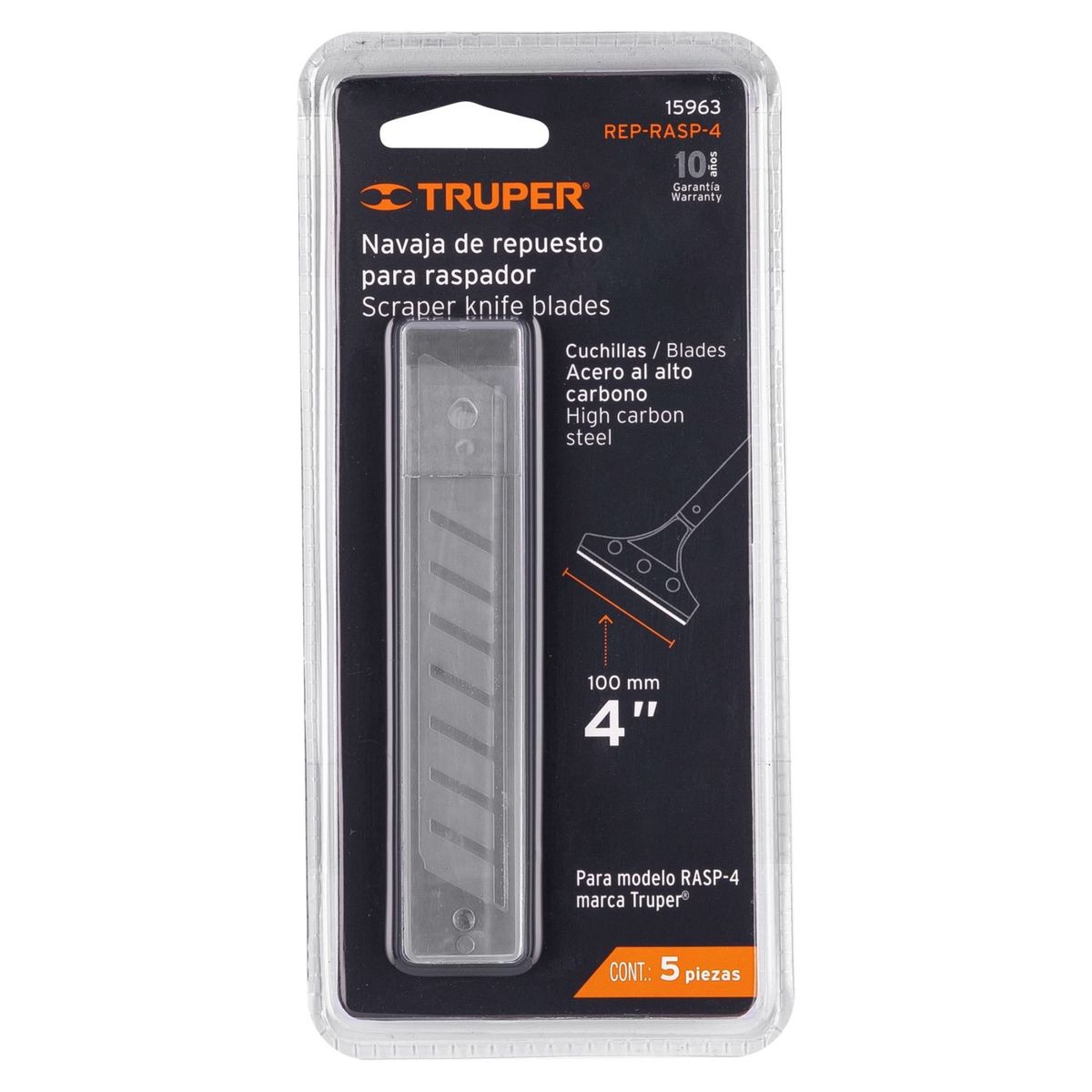TRUPER - Repuesto para raspador 5 Navajas Truper rasp-4