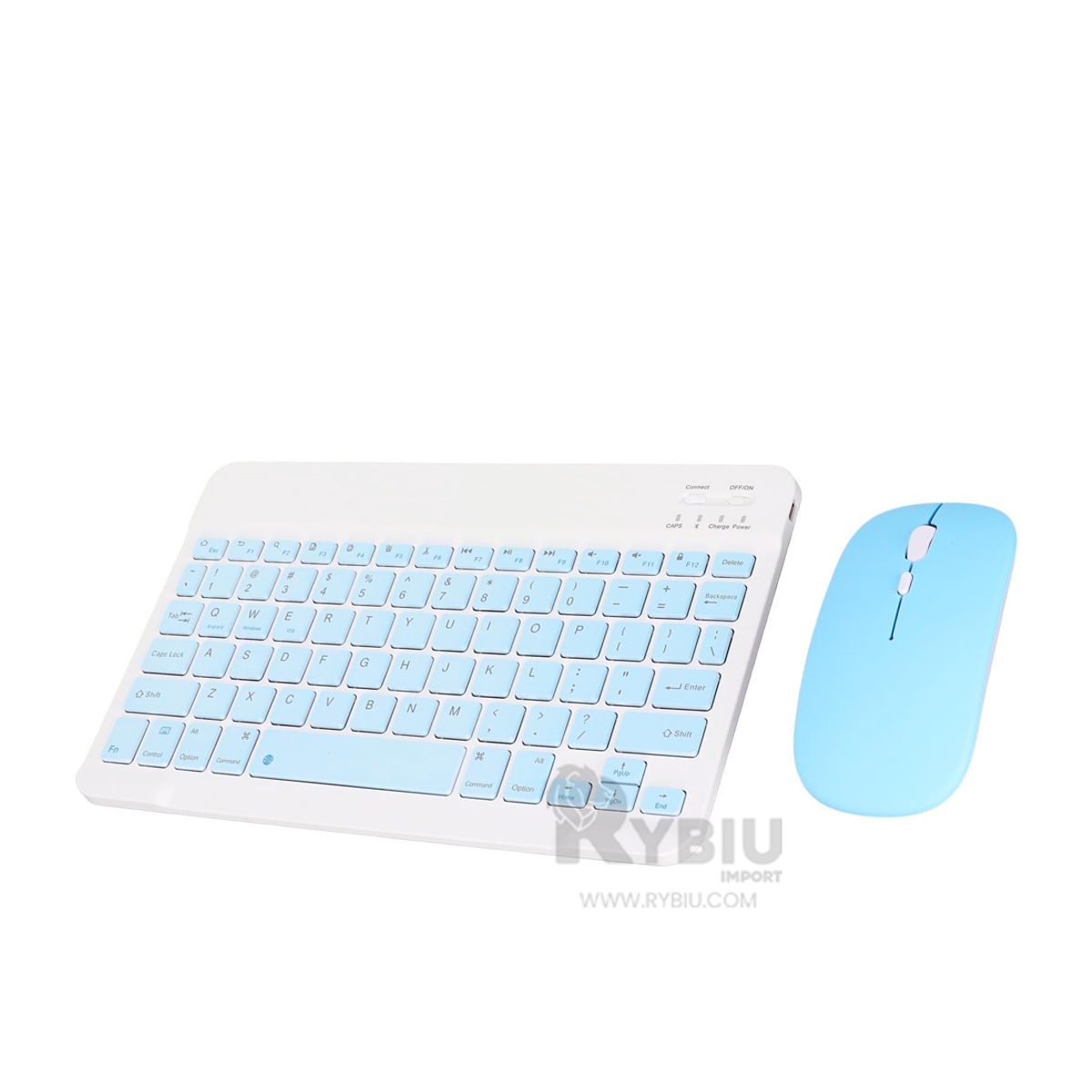 RYBIU IMPORT - Set Ergonómico para PC Color Celeste Y+Envoltorio de Regalo