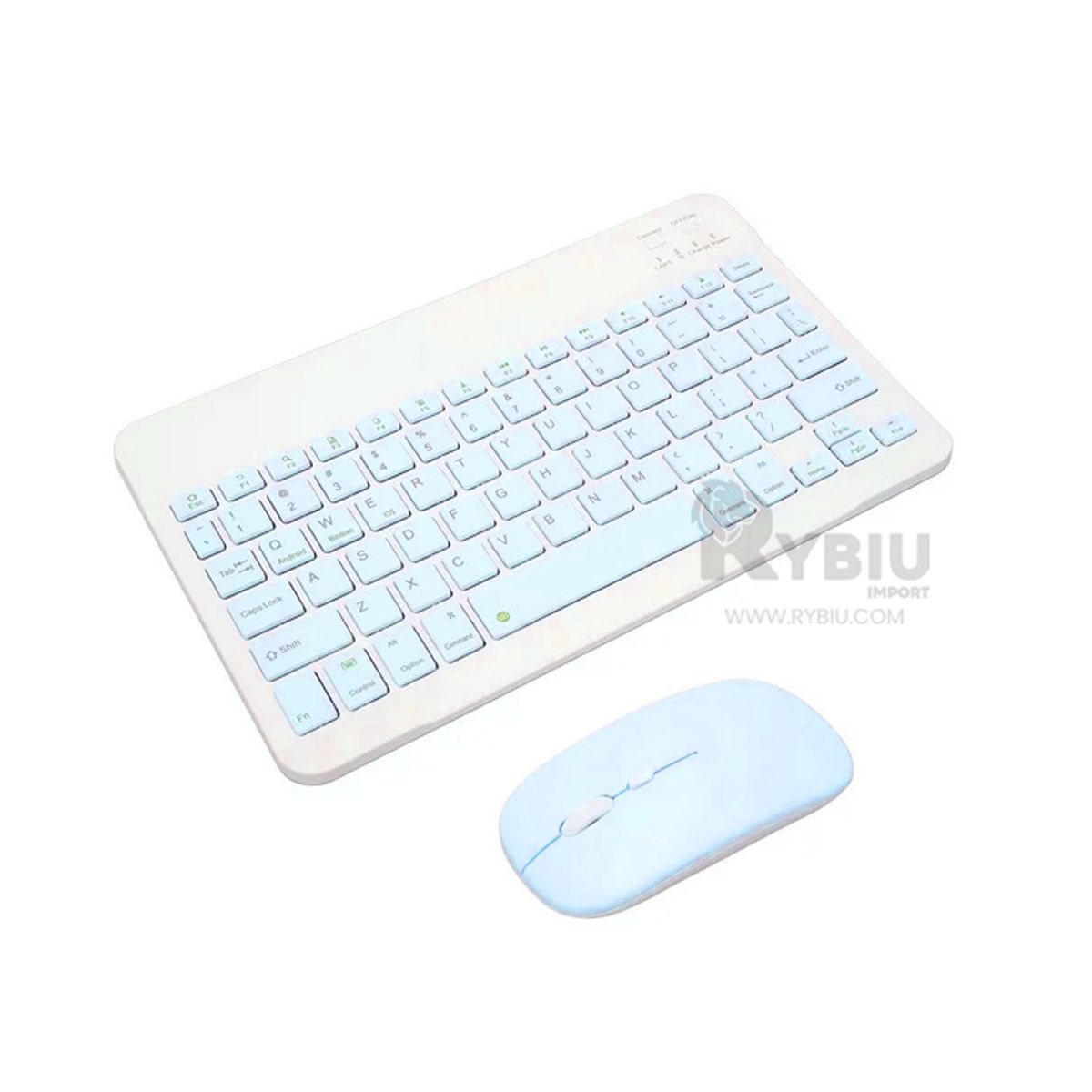 RYBIU IMPORT - Set Ergonómico para PC Color Celeste Y+Envoltorio de Regalo