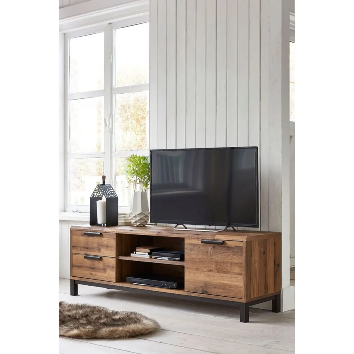 GENERICO - Mueble de TV 55" Moderno Lian  Marrón R&R MUEBLES