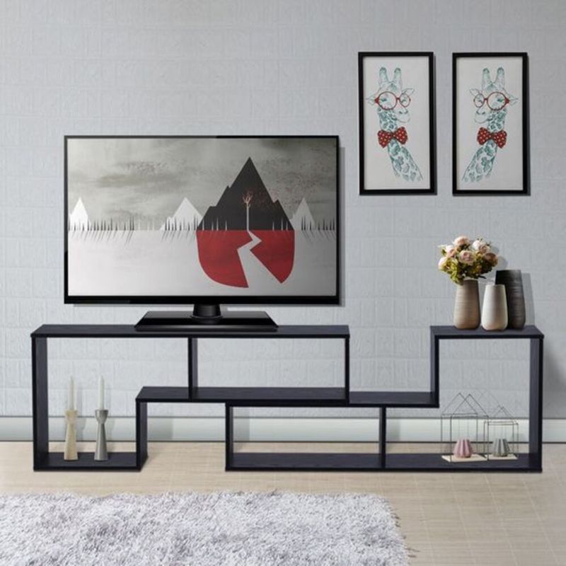 GENERICO - Mueble para TV 55"  Negro Doble L R&R MUEBLES