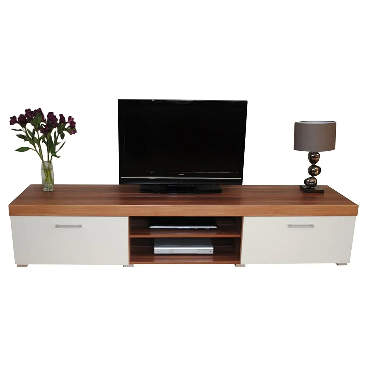 GENERICO - Mueble de TV 55"  Sydney 180 cm color Marrón y Blanco R&R MUEBLES