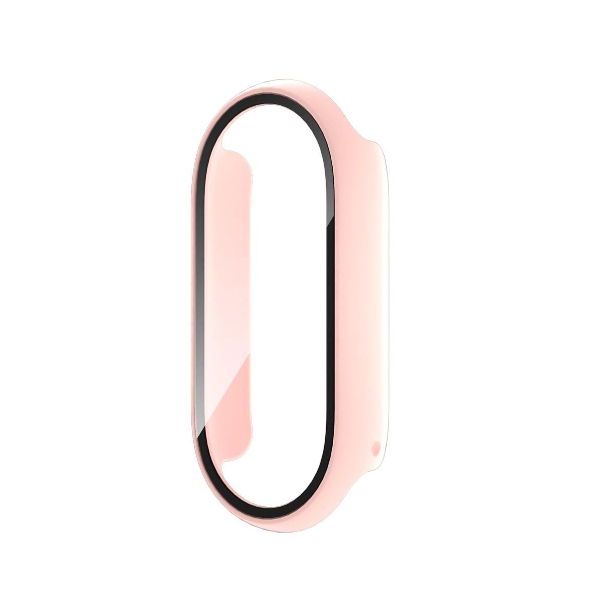GENERICO - Case Bumper con Mica Incorporado para Xiaomi Band 9 - Nude Pink
