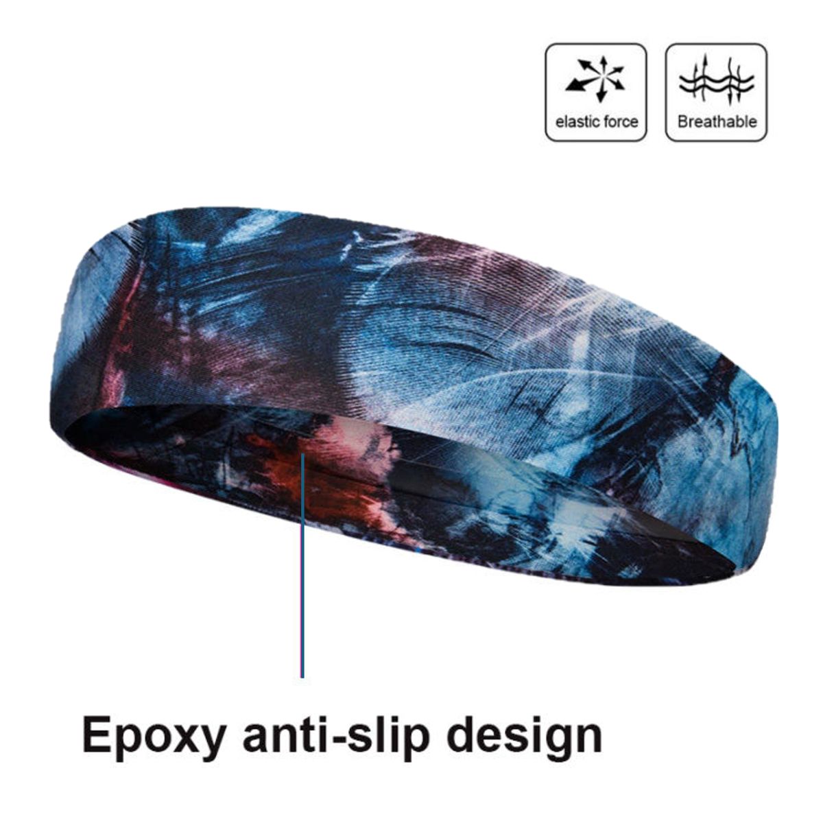 SANTIC - Banda Deportiva Santic - Vincha  Unisex diseño W8P028