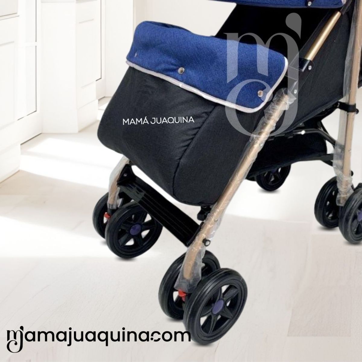 BABY - Coche Bastón de Lujo «DIXIE»  Dark Blue