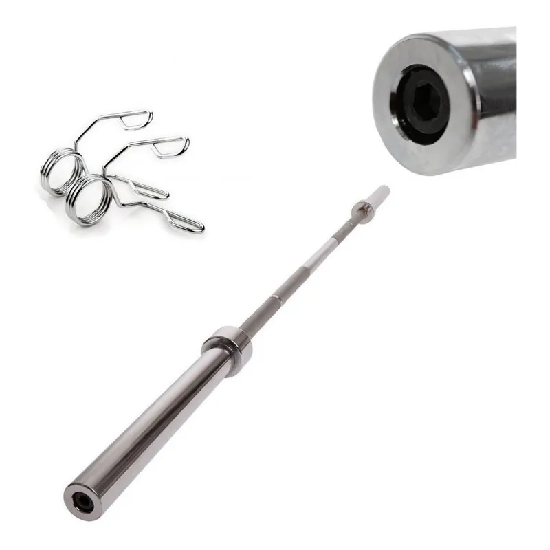 GENERICO - Barra Recta Olímpica Profesional Crossfit 220 Cm 20 Kg