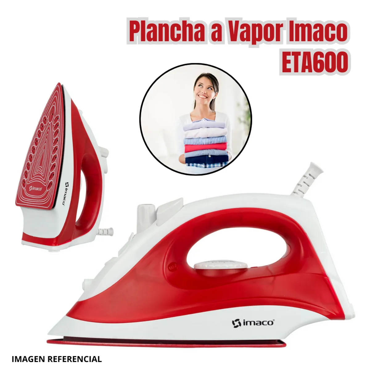 IMACO - Plancha a Vapor Imaco Antiadherente - ETA600