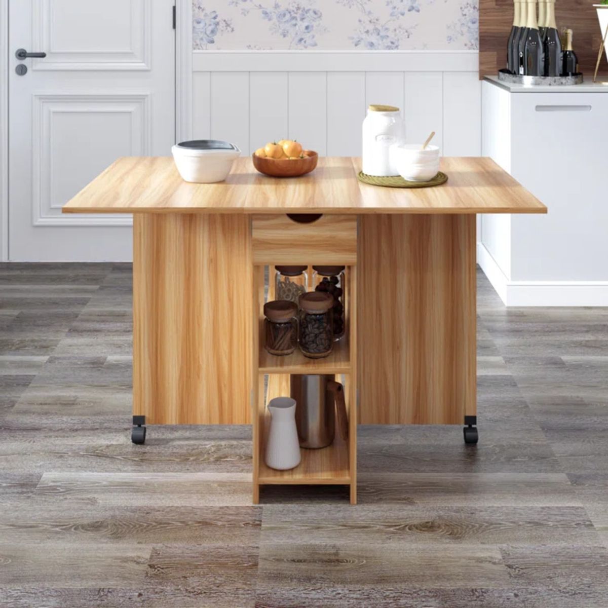 GENERICO - Mesa de Comedor Extensible Moderno Yogiri Marron R&R MUEBLES