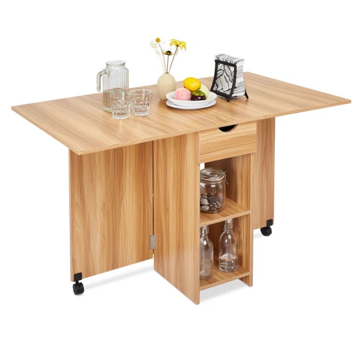 GENERICO - Mesa de Comedor Extensible Moderno Yogiri Marron R&R MUEBLES