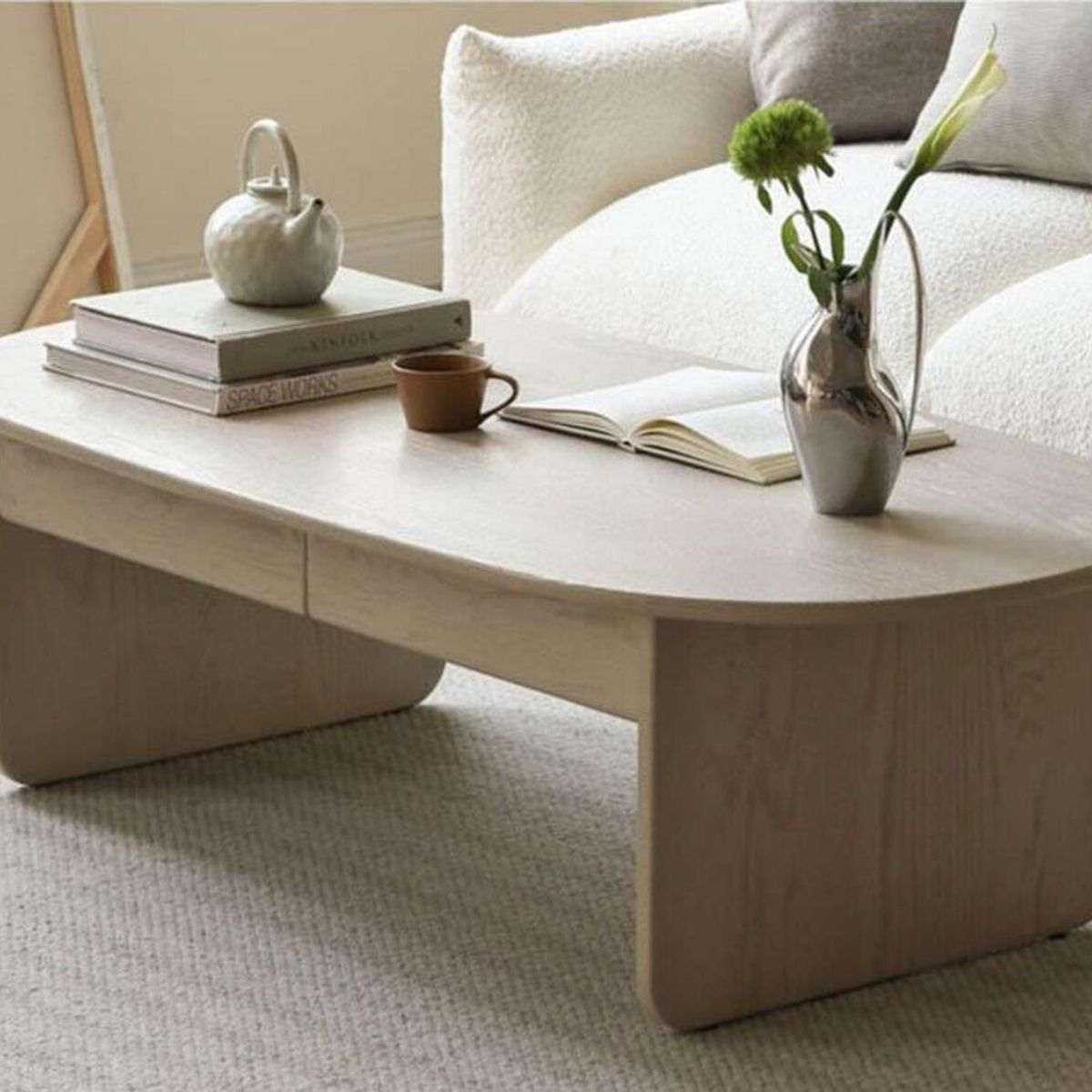 GENERICO - Mesa de Centro Moderna Almudena 2 Cajones R&R MUEBLES