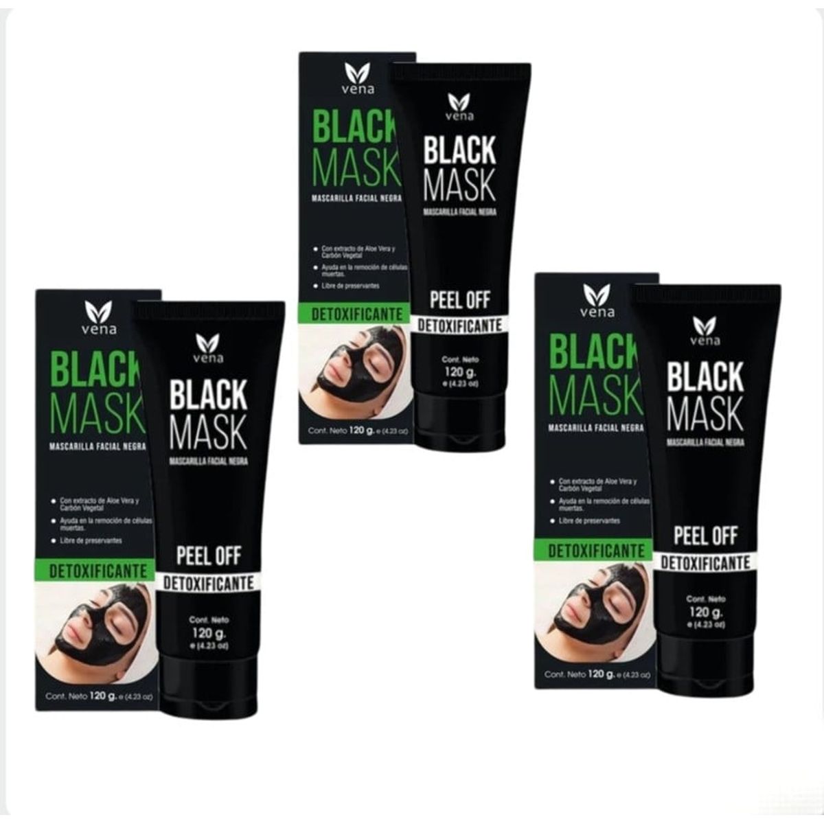 BIOAQUA - PACK 3 MASCARILLA NEGRA DETOXIFICANTE VENA